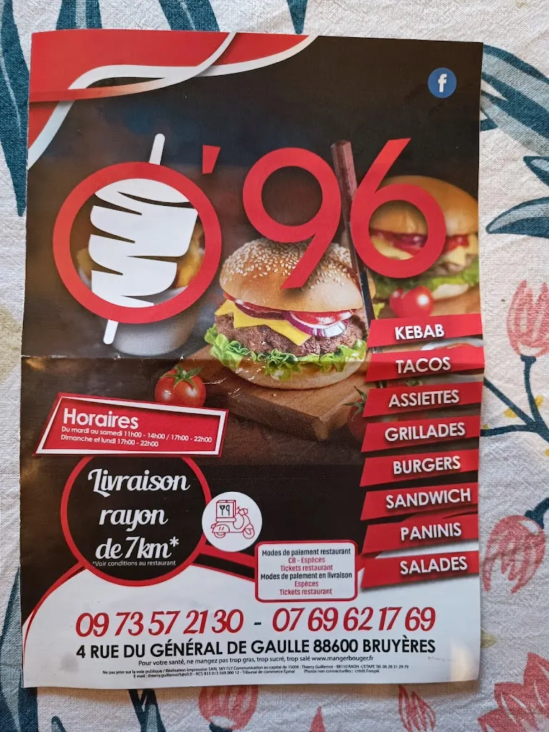 Menu_O’96 Döner Kebab_Bruyères_image_4