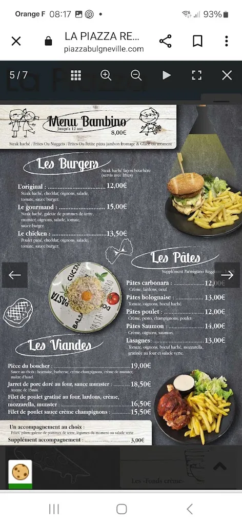 Menu_La Piazza_Bulgnéville_image_1