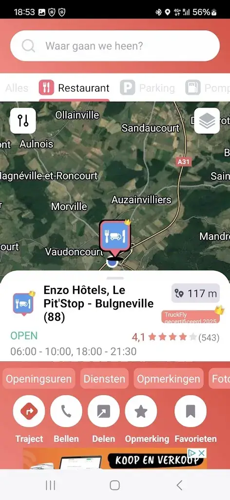 Le Pit'Stop restaurant in Bulgnéville