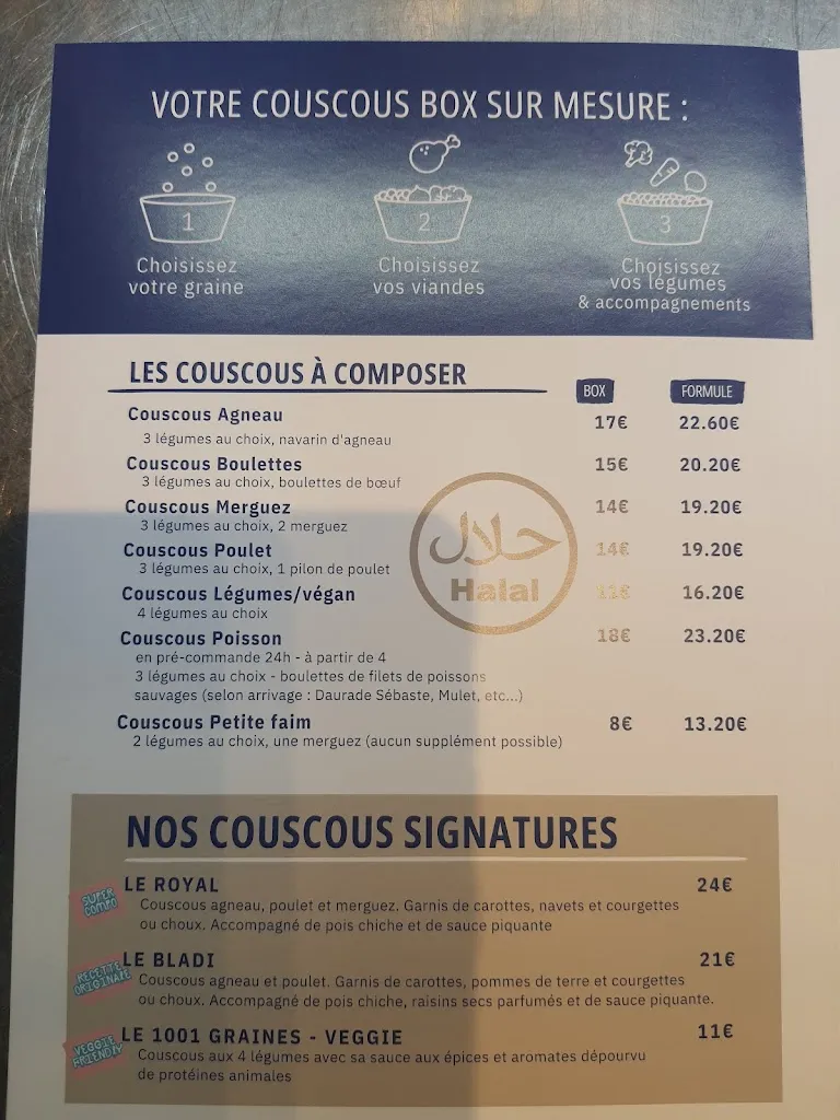 Menu_Mille et une graines - Couscous Reims_Reims_immagine_1