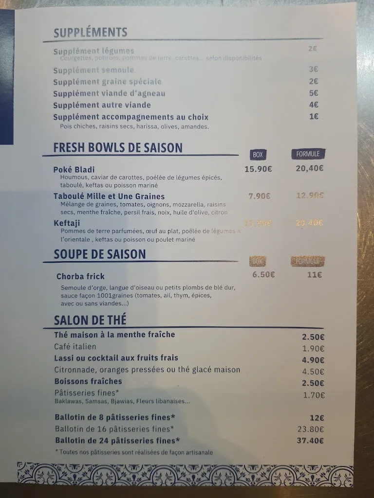 Menu_Mille et une graines - Couscous Reims_Reims_immagine_2