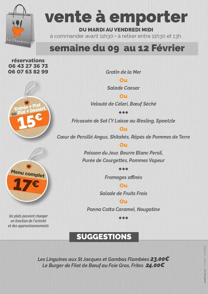 Menu_la Chaumière_Chantraine_image_1