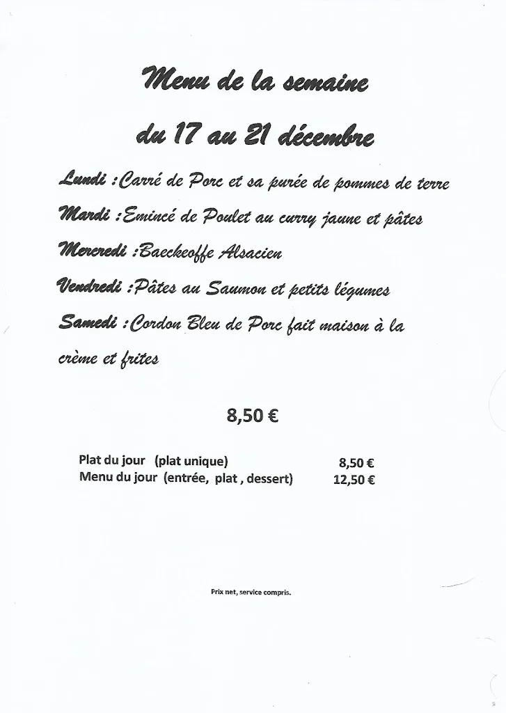Menu_Restaurant Cafe de la Plage_Ingwiller_image_2