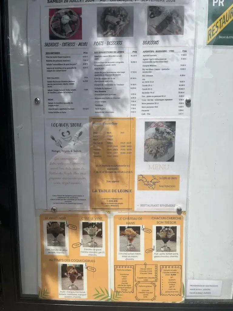 Menu_La Table de Léonie / Locavor'store_Bussang_image_4