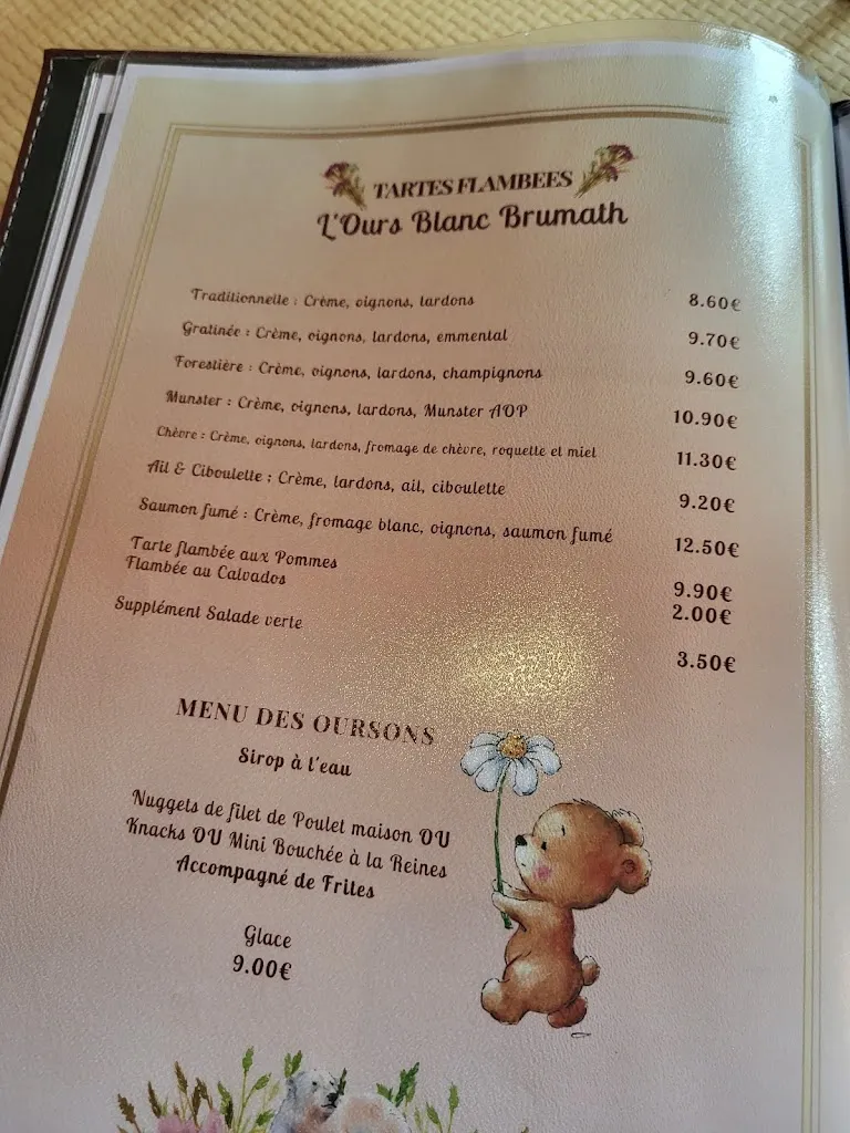 Menu_Restaurant L'Ours Blanc_Brumath_image_1
