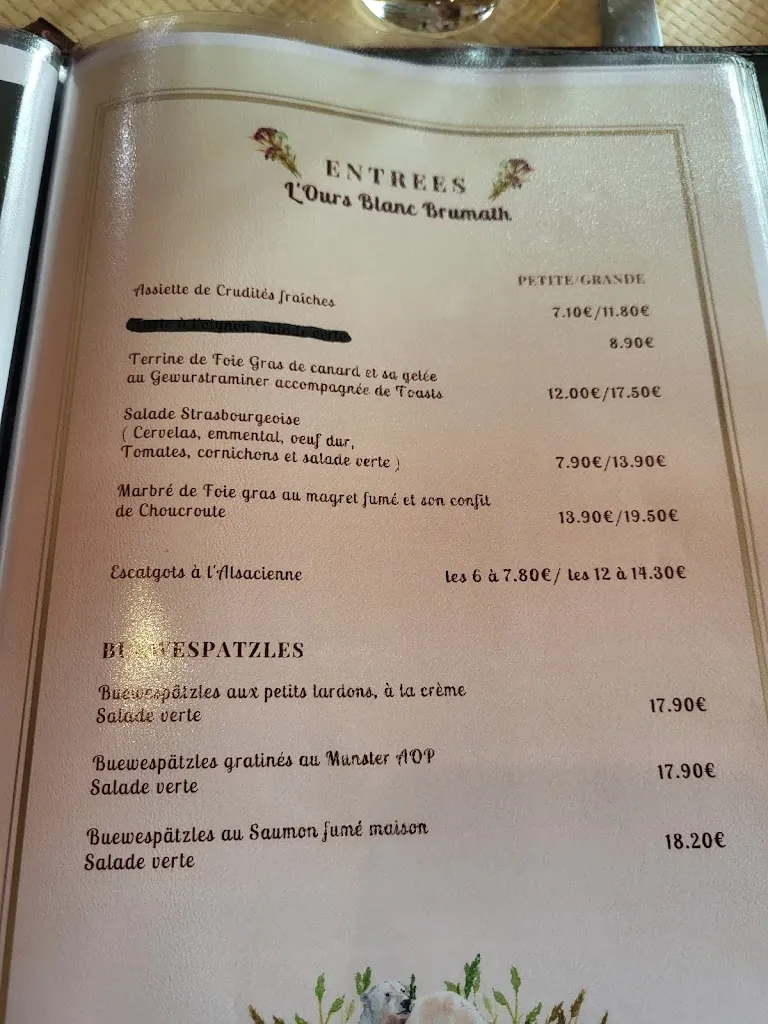 Menu_Restaurant L'Ours Blanc_Brumath_image_2