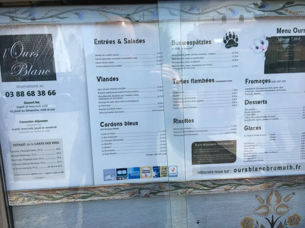 Menu_Restaurant L'Ours Blanc_Brumath_image_4