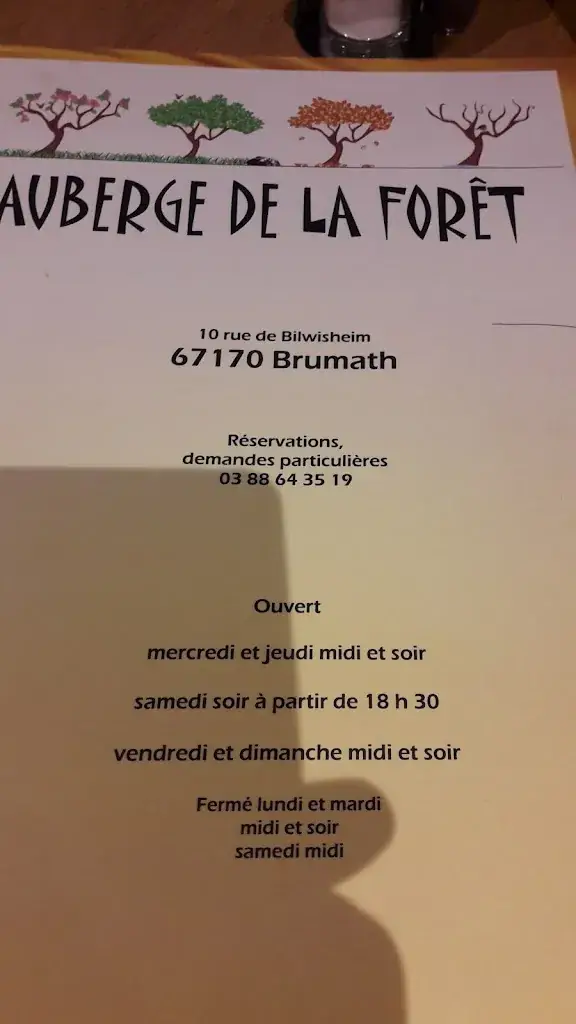Menu_AUBERGE DE LA FORET_Brumath_image_2