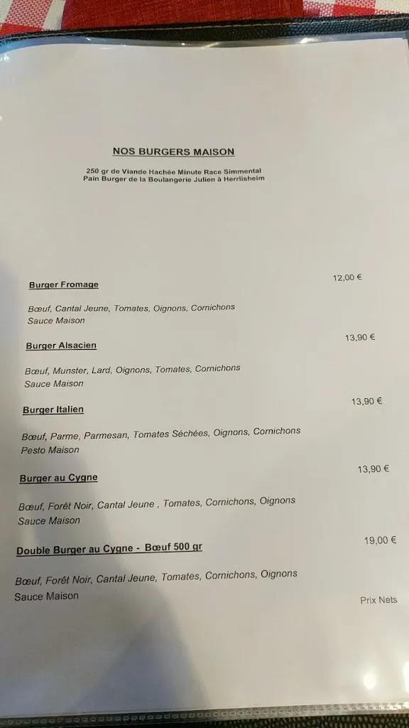 Menu_Restaurant au cygne_Geudertheim_image_2