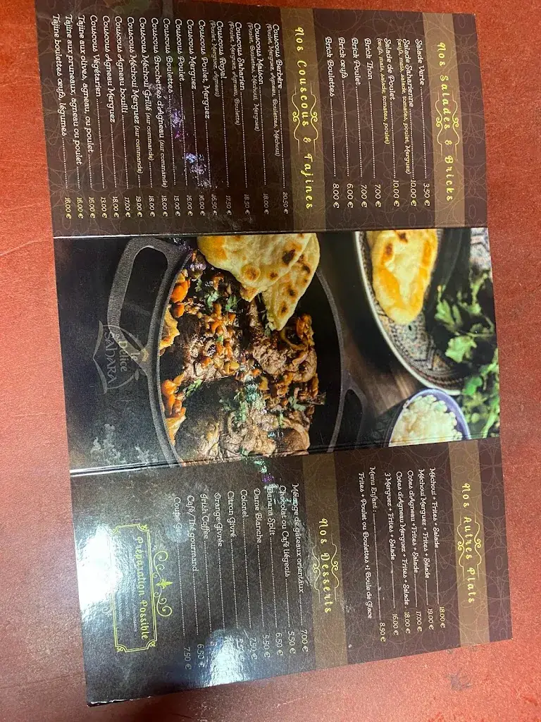 Menu_Le Délice du Sahara_Champigneulles_image_4