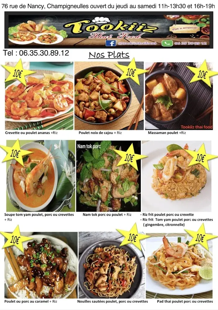 Menu_Tookiiz thai food champigneulles_Champigneulles_immagine_4