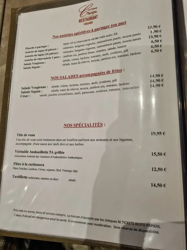 Menu_La Grande Chope_Frouard_image_1