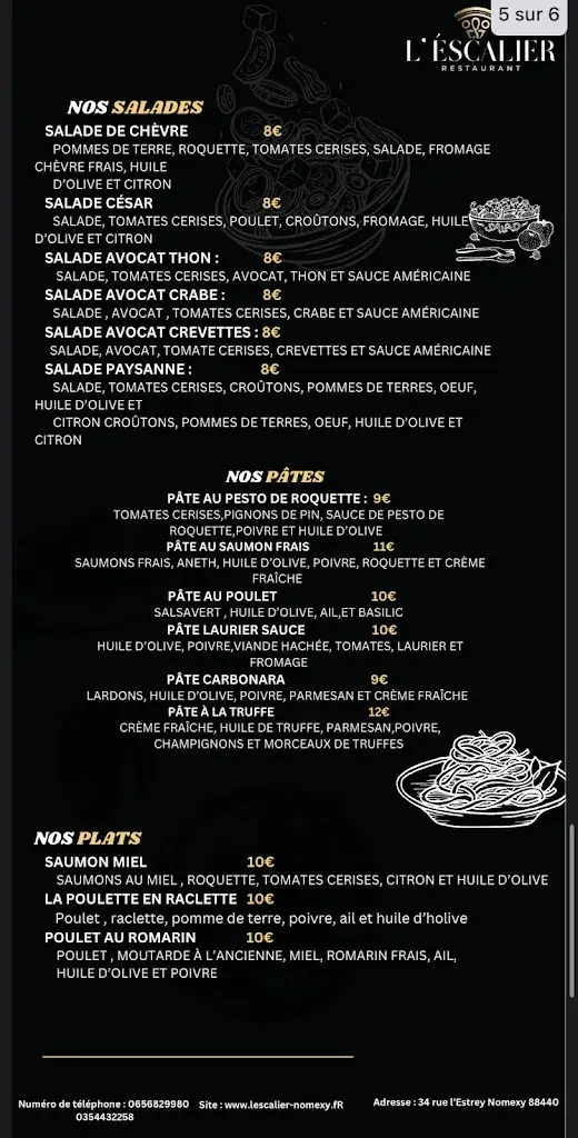 Menu_L’Escalier_Nomexy_image_2