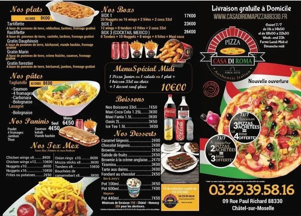 Menu_casa di roma pizza chatel sur moselle_Châtel-sur-Moselle_image_2