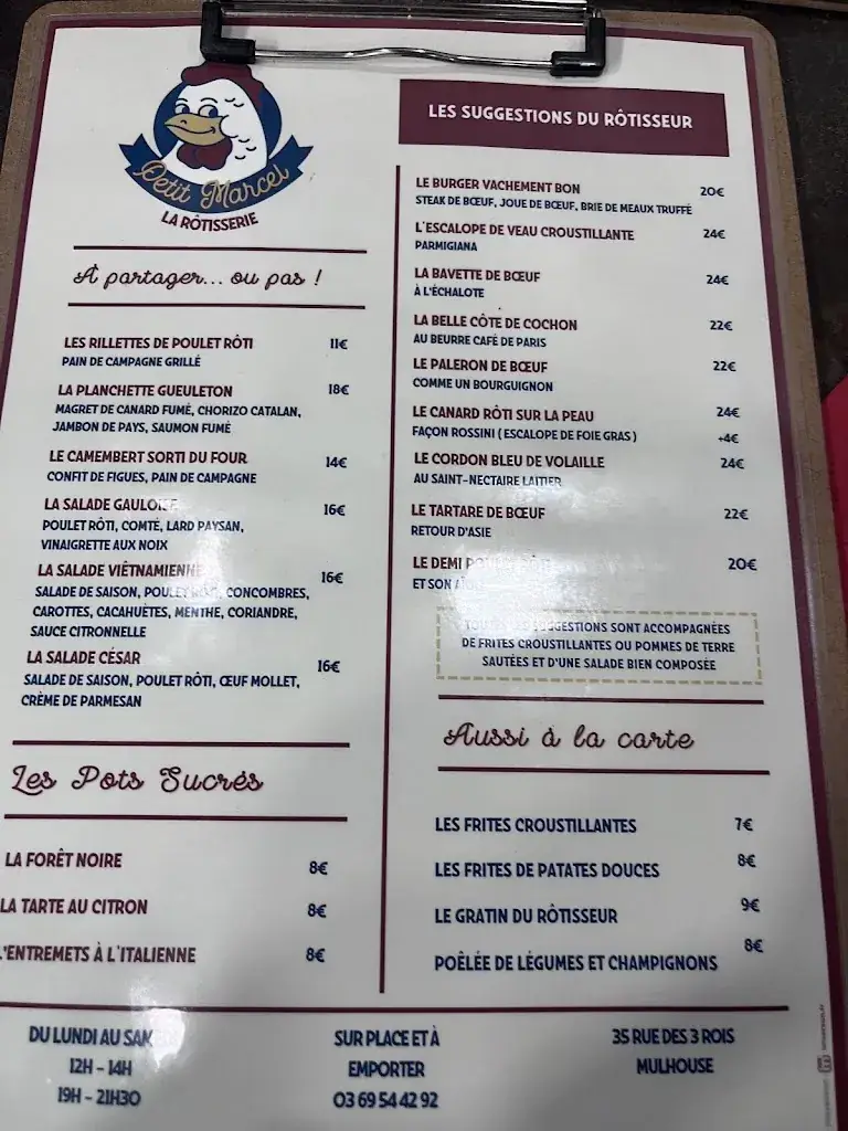 Menu_Petit Marcel La Rôtisserie_Mulhouse_image_3