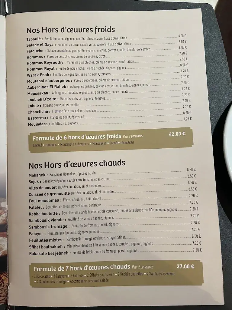 Menü_Les Saveurs Du Liban_Mulhouse_Bild_1