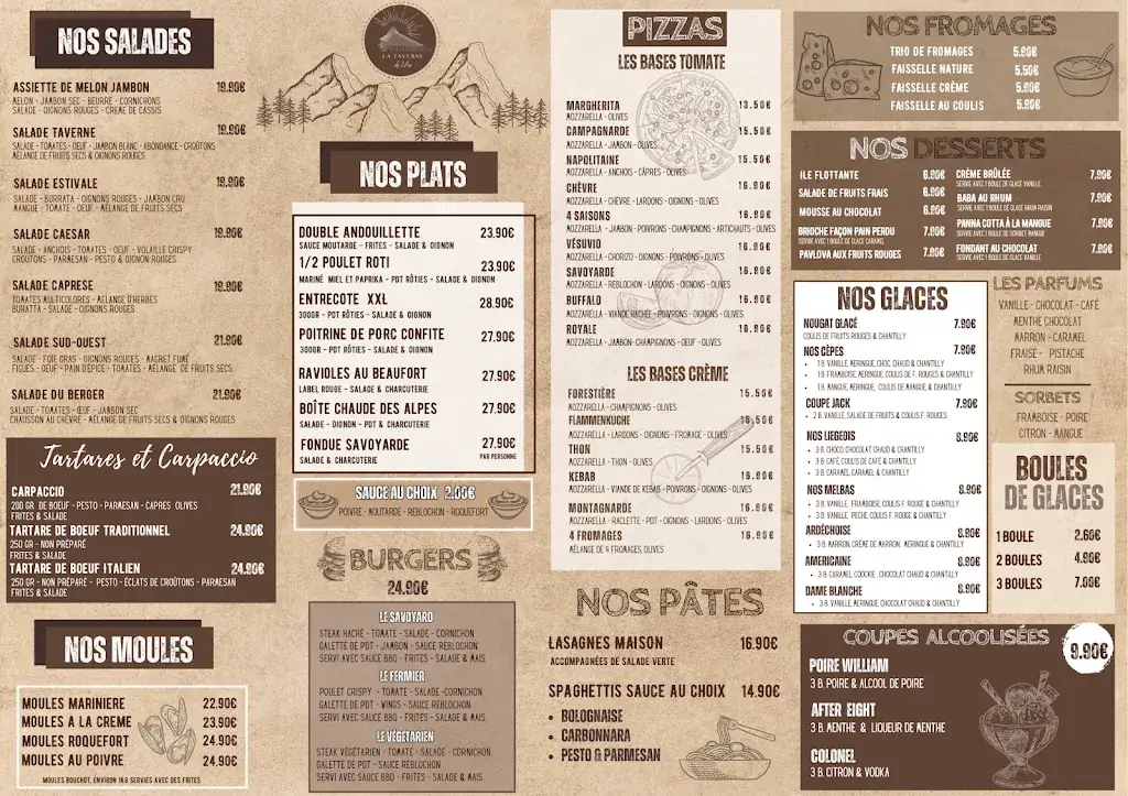 Menu_La Taverne de l'Arc_Bourgneuf_image_1