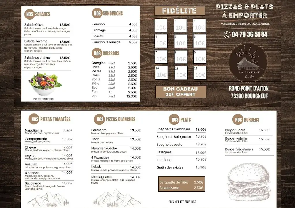 Menu_La Taverne de l'Arc_Bourgneuf_image_3