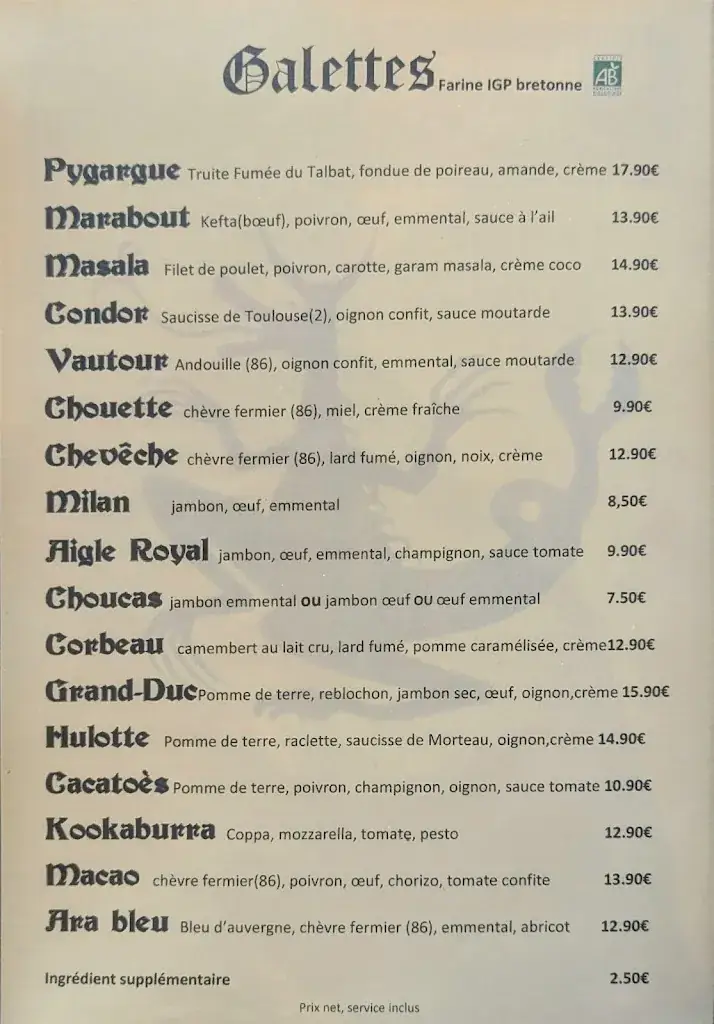 Menu_La Bigorne_Chauvigny_image_2
