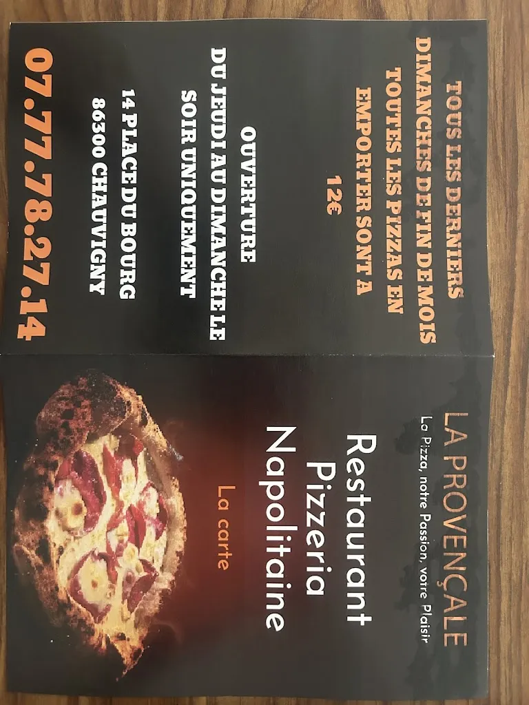 Menu_La Provencale_Chauvigny_image_4