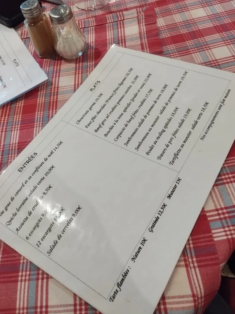 Menu_Hôtel Restaurant Beysang_Châtenois_image_1