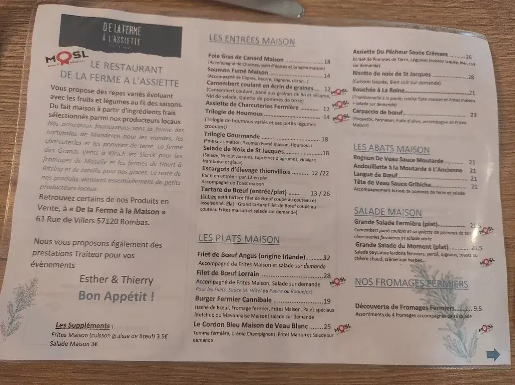 Menu_De la Ferme à l'Assiette_Rombas_image_1