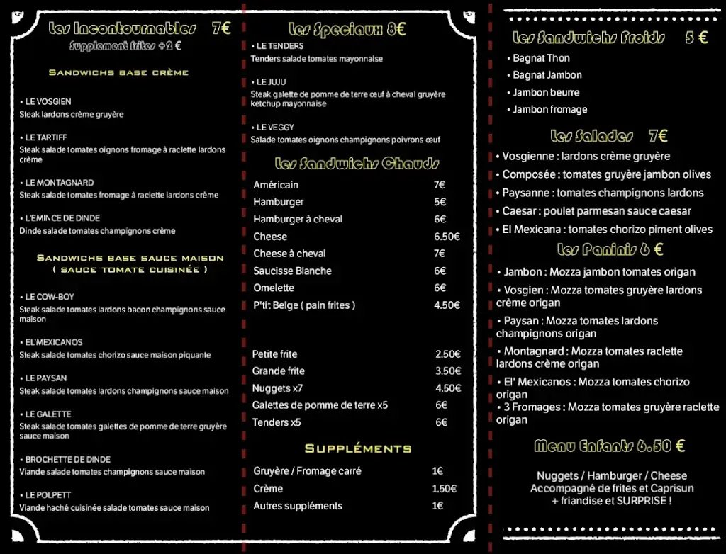 Menu_Snack La Maison du Sandwich By Julien_Clouange_image_2