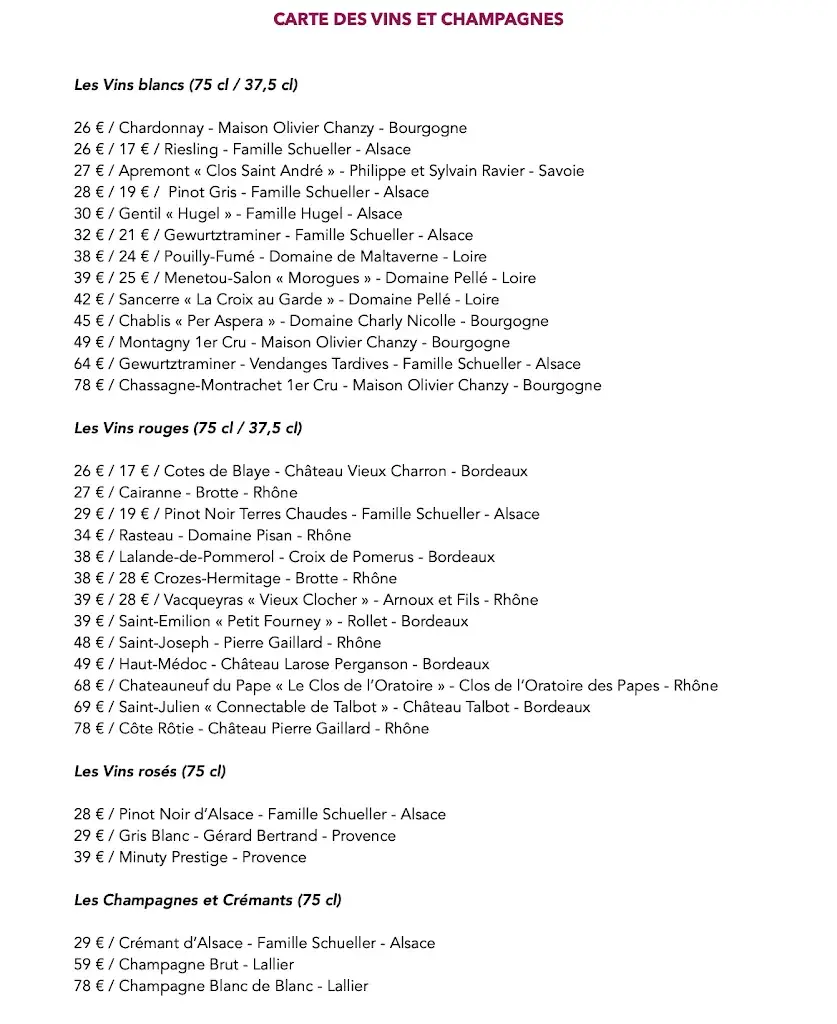 Menu_BAR & RESTAURANT LES CHATELMINÉS_Bresse_image_2
