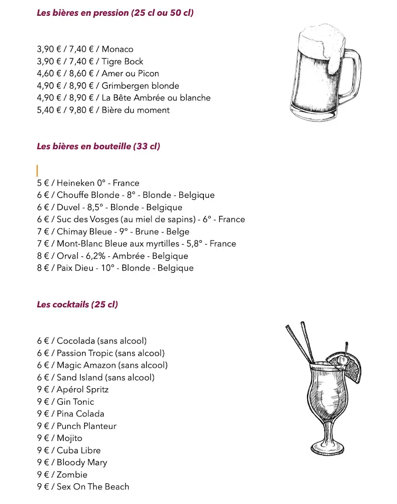 Menu_BAR & RESTAURANT LES CHATELMINÉS_Bresse_image_4