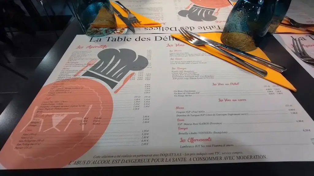 Menu_La table des délices_Châlons-en-Champagne_image_1