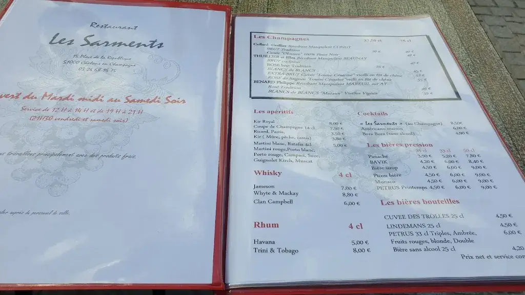 Menu_Les Sarments_Châlons-en-Champagne_imagen_2