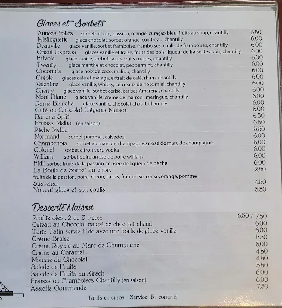 Menu_Restaurant Les Années Folles_Châlons-en-Champagne_image_1