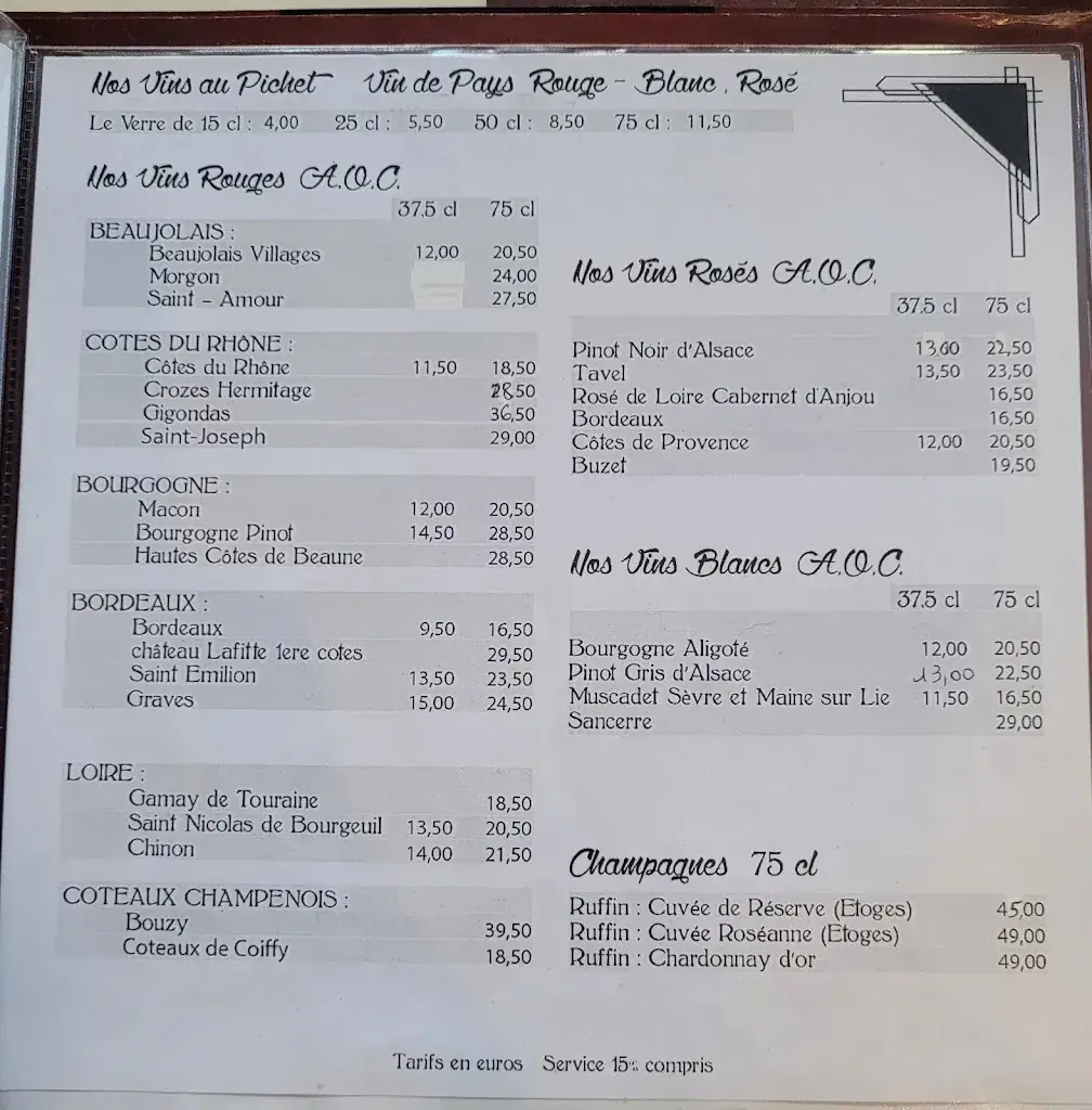 Menu_Restaurant Les Années Folles_Châlons-en-Champagne_image_2