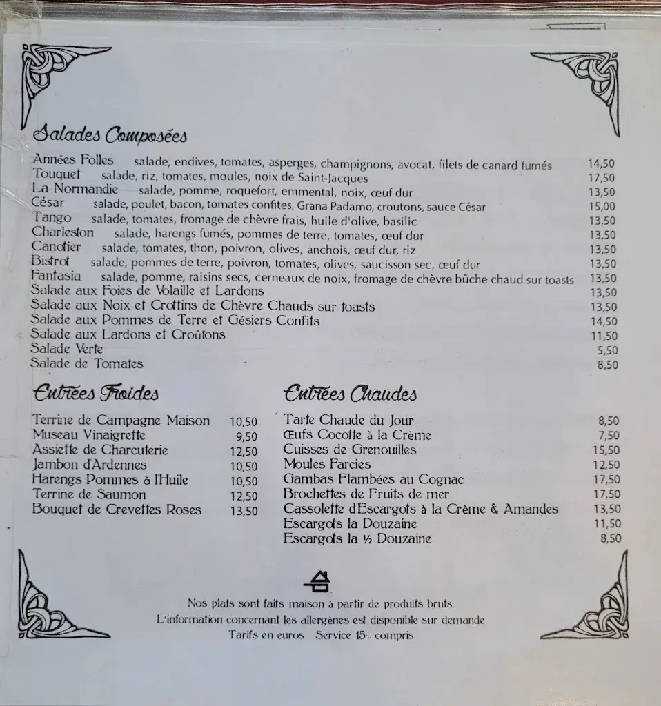 Menu_Restaurant Les Années Folles_Châlons-en-Champagne_image_3
