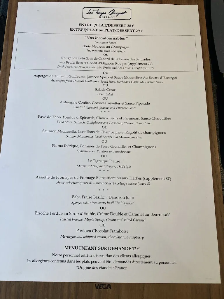 Menu_Les Temps Changent_Châlons-en-Champagne_image_1