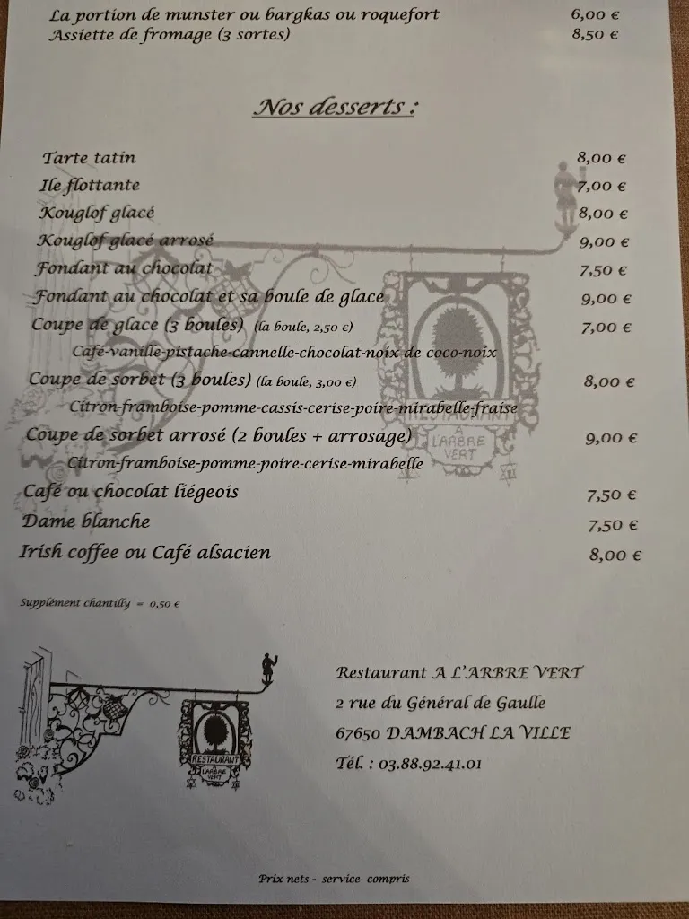 Menu_Restaurant à L'Arbre Vert_Dambach-la-Ville_image_1