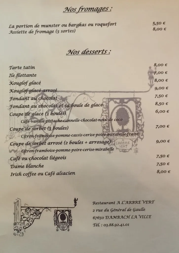 Menu_Restaurant à L'Arbre Vert_Dambach-la-Ville_image_4