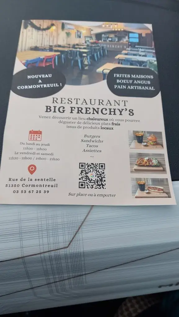 Menu_Big Frenchy’s_Cormontreuil_image_4