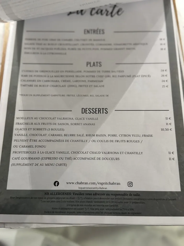 Menu_Restaurant Le Quai | Tain l'Hermitage_Tain-l'Hermitage_immagine_4