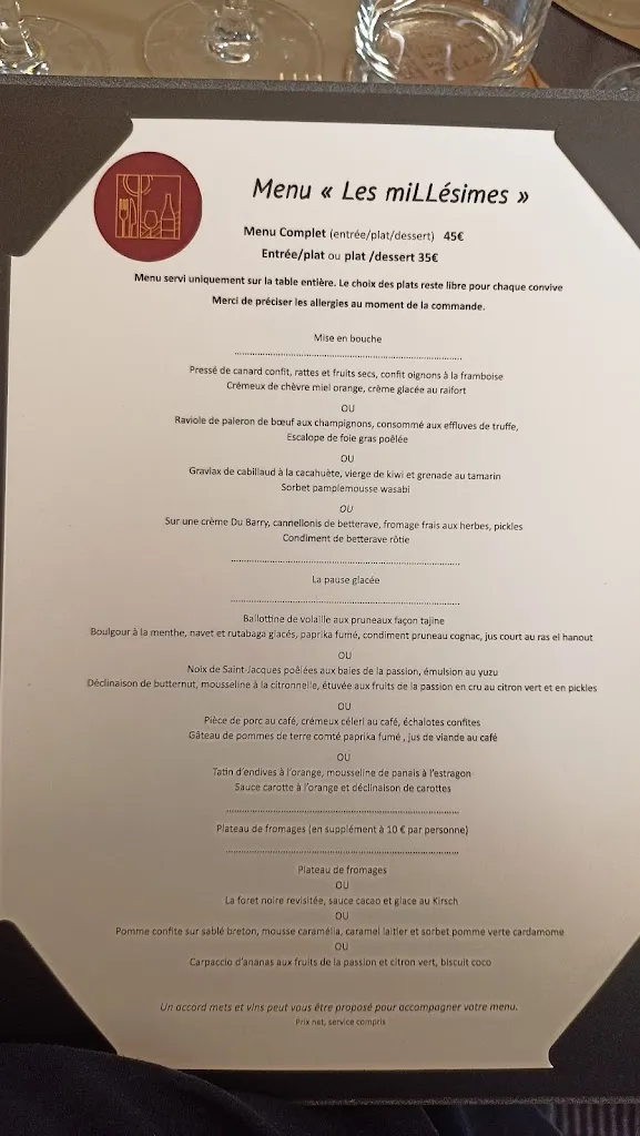Menu_Restaurant Les miLLésimes_Faulquemont_image_2