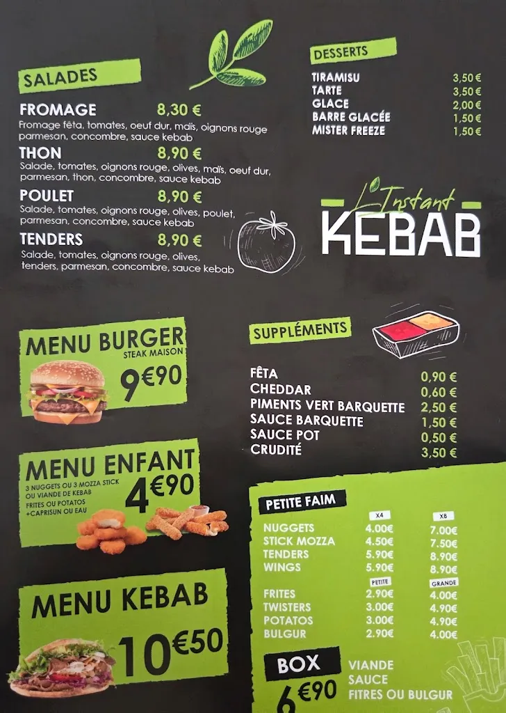 Menu_L'instant Kebab_Créhange_image_1
