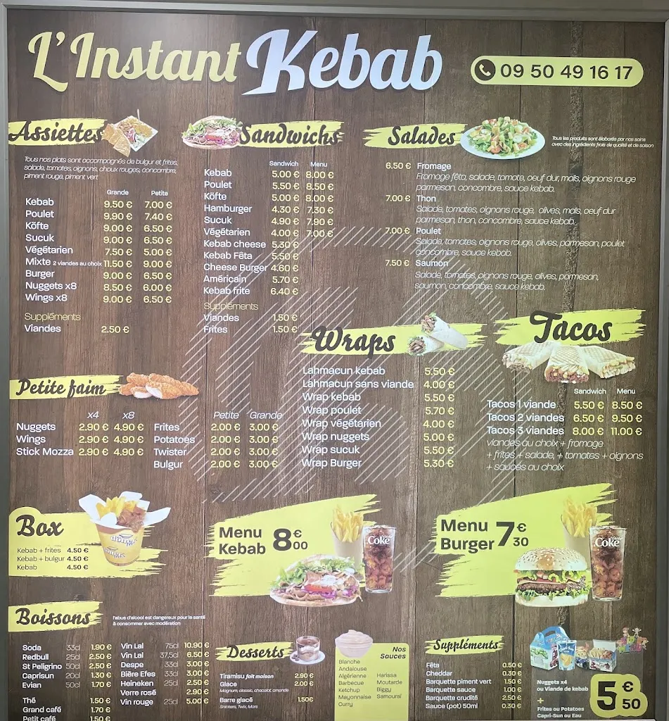 Menu_L'instant Kebab_Créhange_image_2