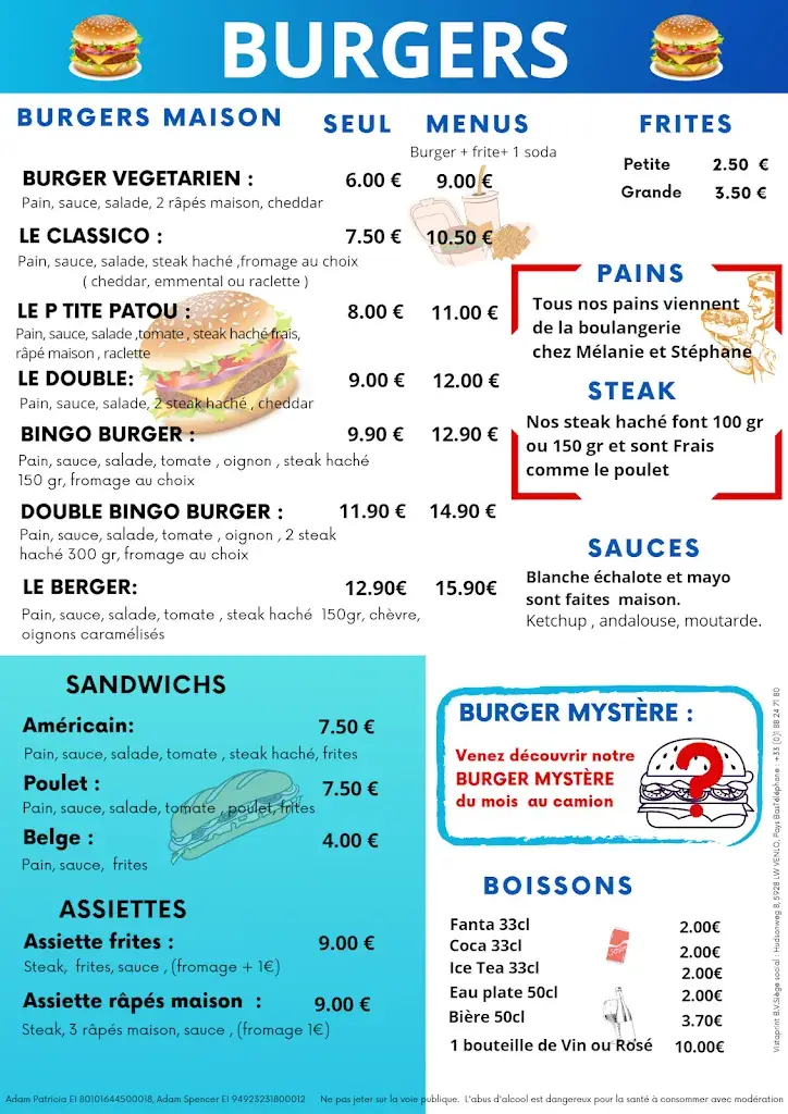 Menu_La P'tite Patou & Le P'tit Spencer_Damelevières_image_1