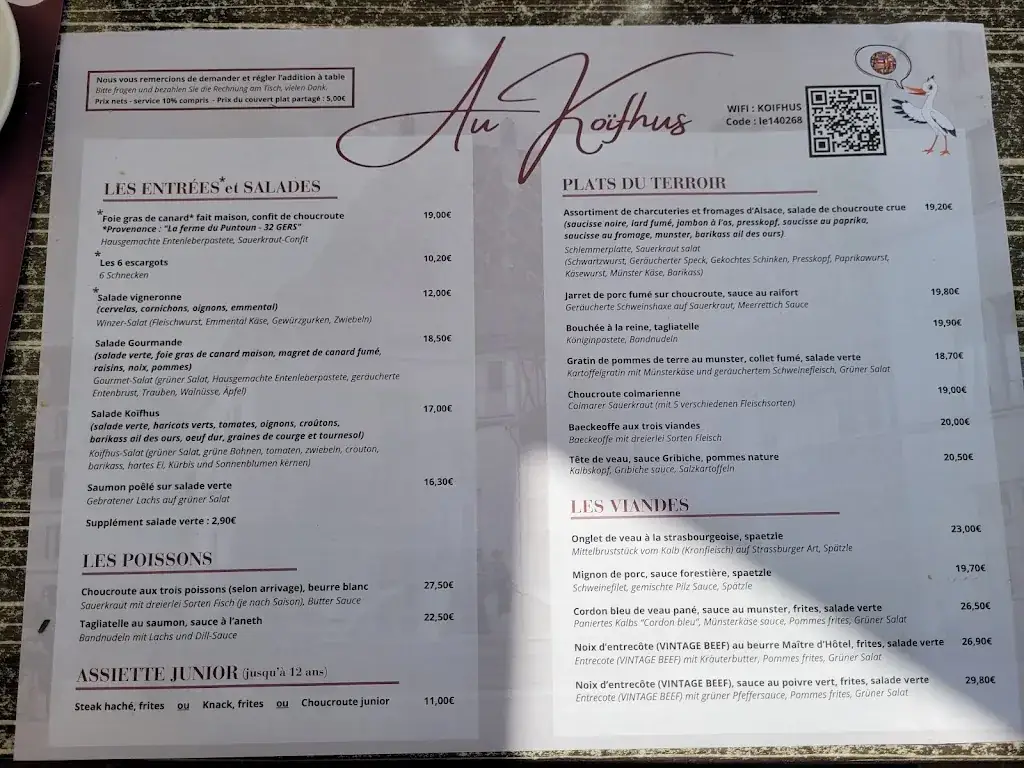 Menu_Restaurant Au Koïfhus_Colmar_image_4