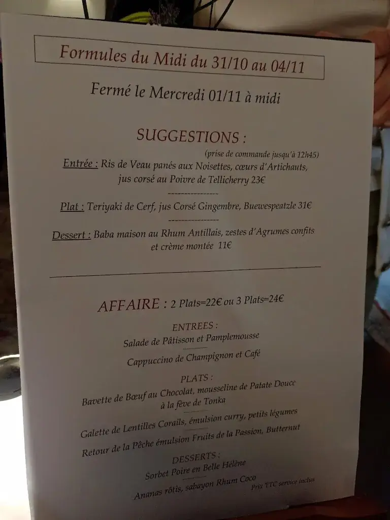 Menü_Restaurant L'Essentiel_Colmar_Bild_1