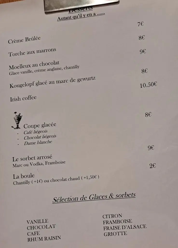 Menu_La Fourchette_Schlierbach_image_2