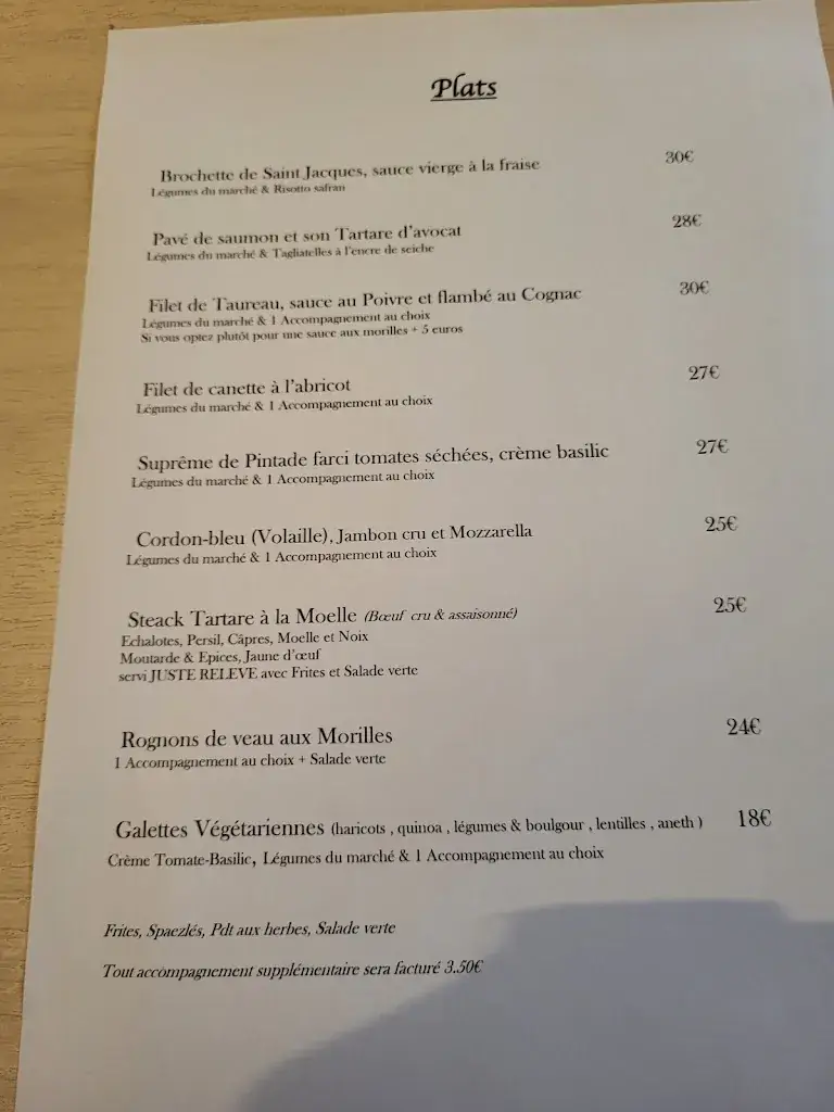 Menu_La Fourchette_Schlierbach_image_3