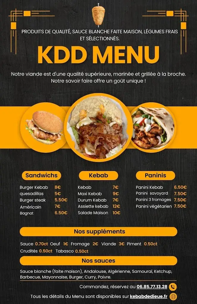 Menü_KDD - KEBAB DE DIEUE SUR MEUSE_Dieue-sur-Meuse_Bild_1