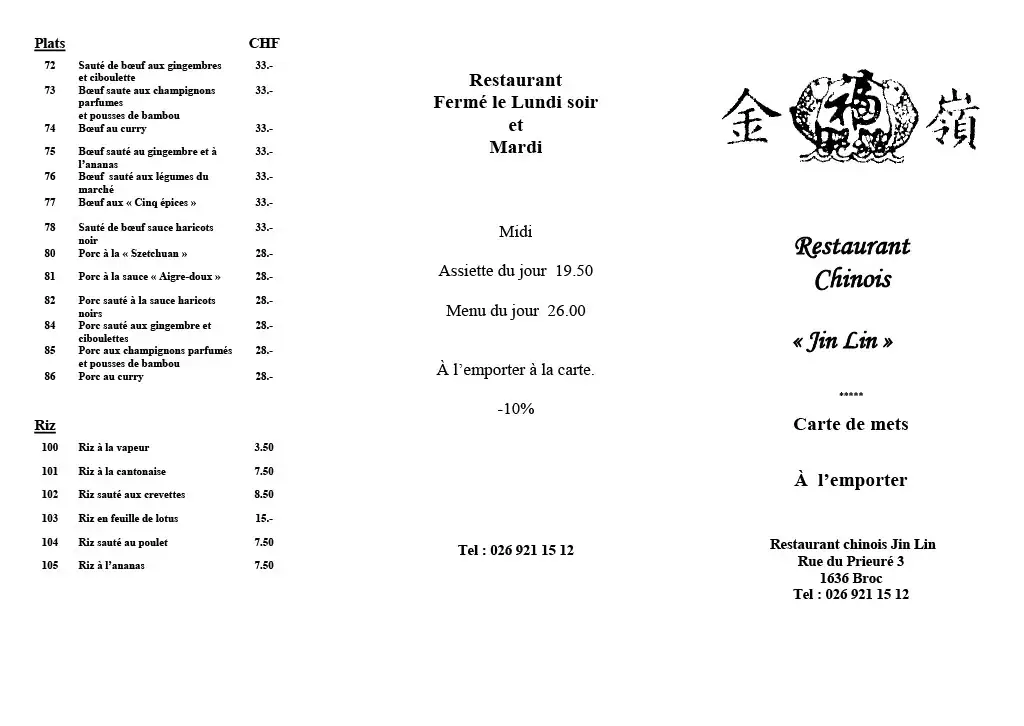 Menu_Café-Restaurant Chinois Jin Lin_Broc_image_2
