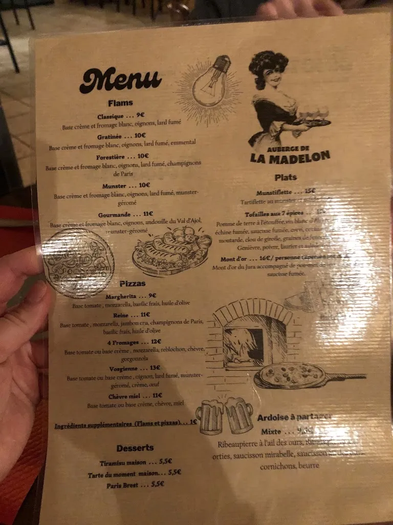 Menu_Auberge de la Madelon_Dommartin-lès-Remiremont_image_4